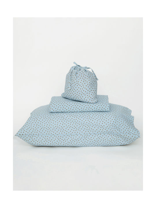 Σεντόνι Κούνιας Palamaiki Confetti Ciel 130x170