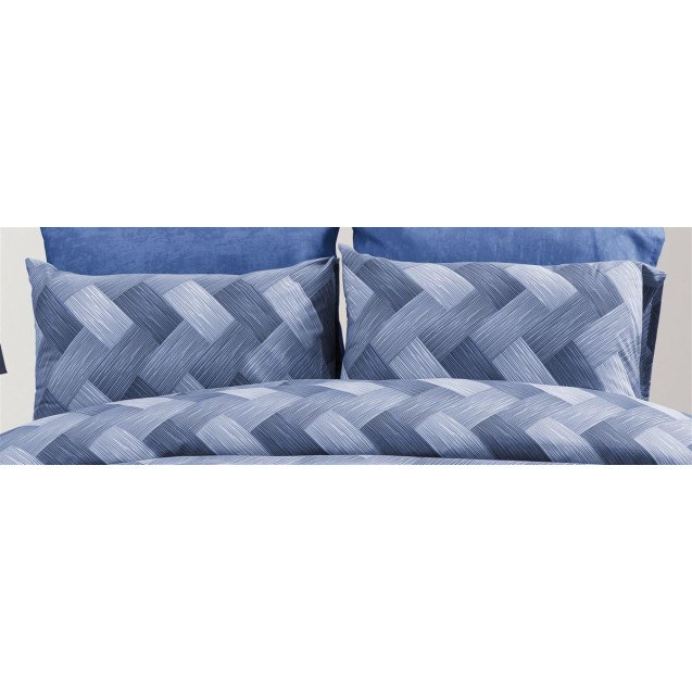 Μαξιλαροθήκη Dimcol Εμπριμέ Αλκμήνη 454 50x70 Blue