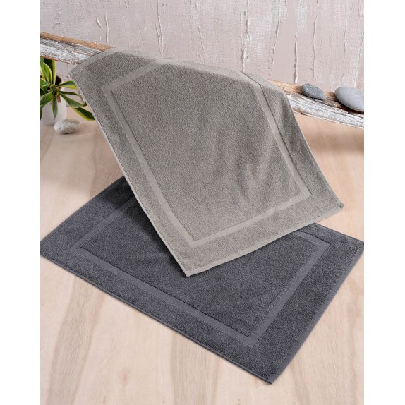 Ταπέτο Μπάνιου Rythmos Tiles Γκρι Απαλο 50x70