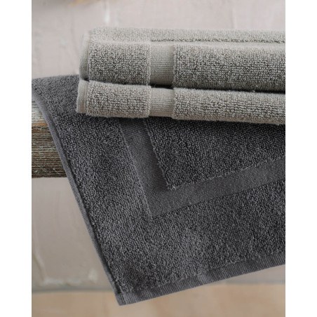 Ταπέτο Μπάνιου Rythmos Tiles Γκρι Σκουρο 50x70