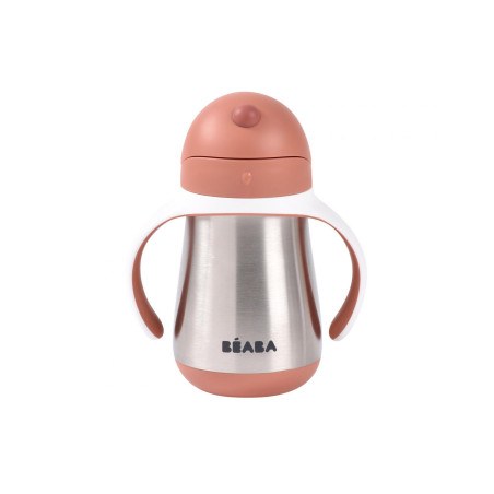 Μπουκάλι Θερμός Ανοξείδωτο Με Λαβές 250ml +8μ Terracotta BR78726