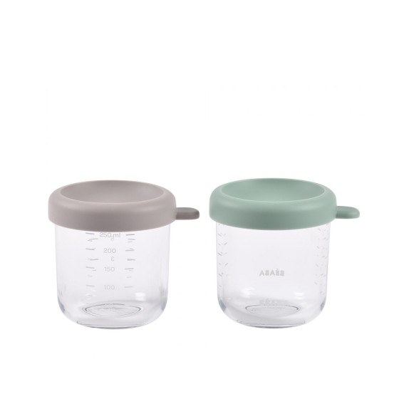 Γυάλινα Δοχεία Αποθήκευσης Φαγητού 2τεμ 250ml Sage...