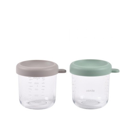 Γυάλινα Δοχεία Αποθήκευσης Φαγητού 2τεμ 250ml Sage green/Gazelle BR78718