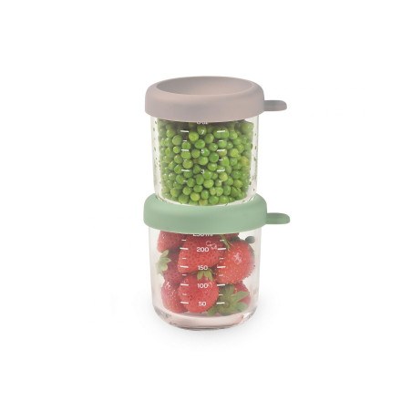 Γυάλινα Δοχεία Αποθήκευσης Φαγητού 2τεμ 250ml Sage green/Gazelle BR78718