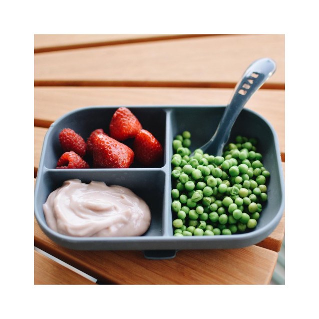 Πιάτο Σιλικόνης Με Χωρίσματα Mineral Grey BR78719