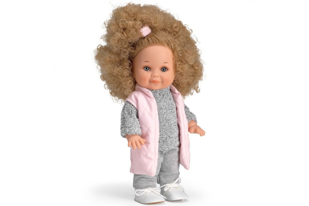 Κούκλα Magic Baby Betty Με Σγουρά Μαλλιά, Μπουφανάκι Ροζ Και Πουλόβερ 30εκ. MB3158