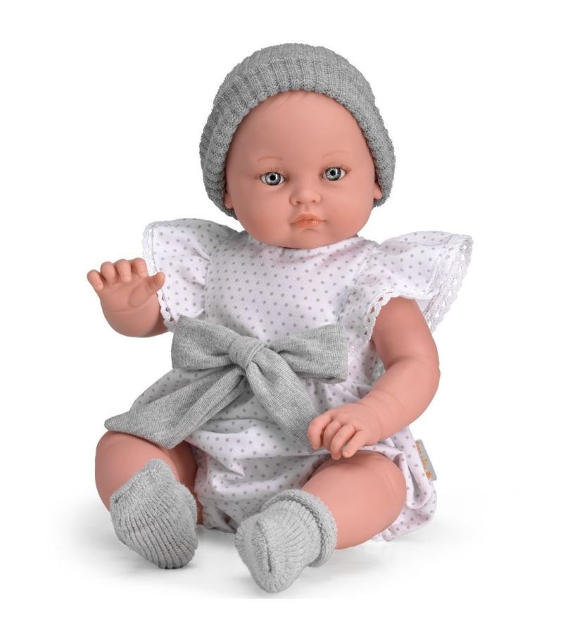 Κούκλα Magic Baby Alicia Με Λευκό Φόρεμα Και Σκούφο 45εκ. MB46611