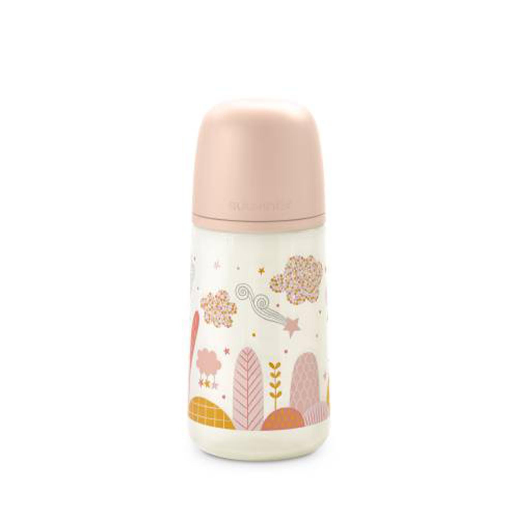 Μπιμπερό Φυσιολογική θηλή Σιλικόνης SX PRO 270ml +3μ Dreams Pink Suavinex