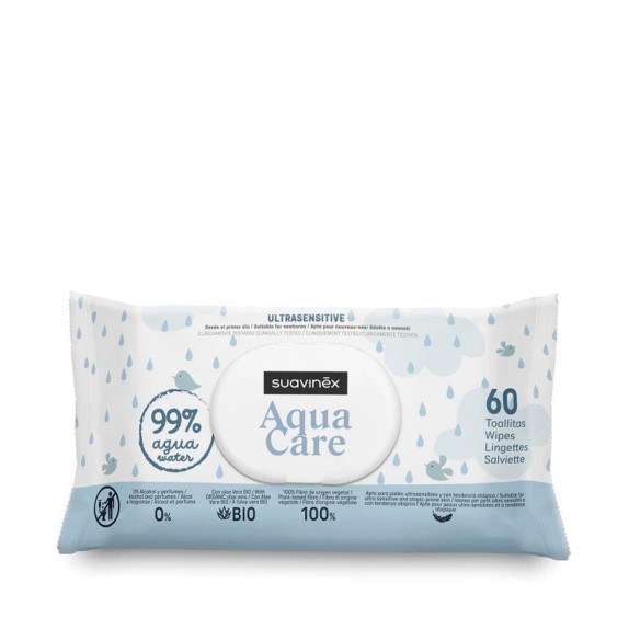 Μωρομάντηλα με 99%Νερό χωρίς άρωμα  60 τεμ Suavinex