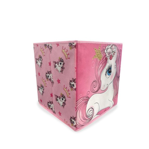 Κουτί-Σκαμπό Dimcol Unicorn 10 30x30x30 Pink