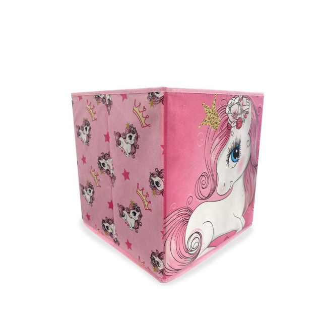 Κουτί-Σκαμπό Dimcol Unicorn 10 30x30x30 Pink