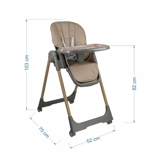 Καρέκλα Φαγητού Bebe Stars Milk Beige 866-182
