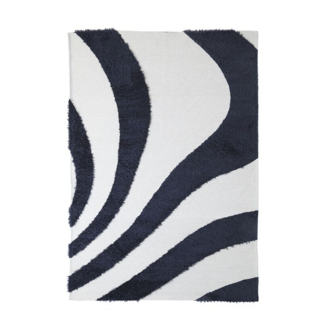 Χαλί Toscana Shaggy BRANCO BLACK WHITE Royal...