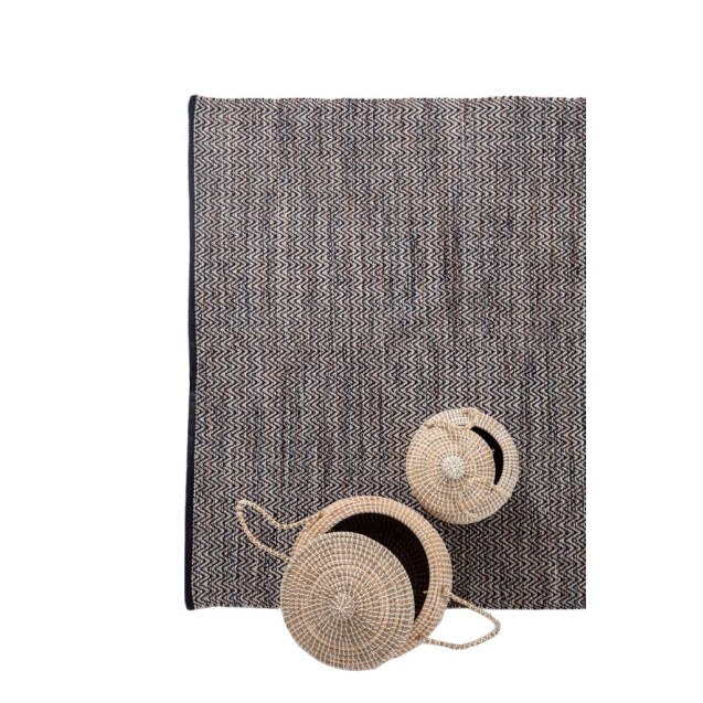 Χαλί Urban Cotton Kilim Venza Black Royal...