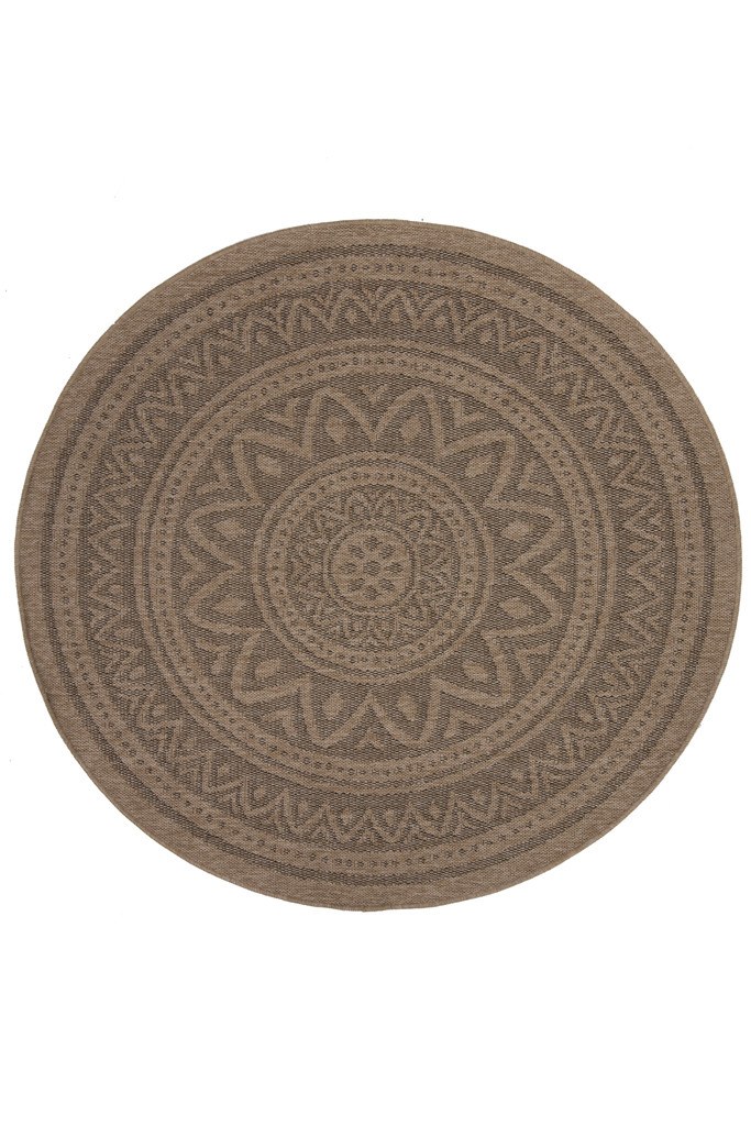 Χαλί Ψάθινο Στρόγγυλο Royal Carpet Avanos 8871 Black Δ1