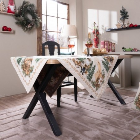 Χριστουγεννιάτικη Τραπεζομάντηλο Teoran Doren - 140x180cm