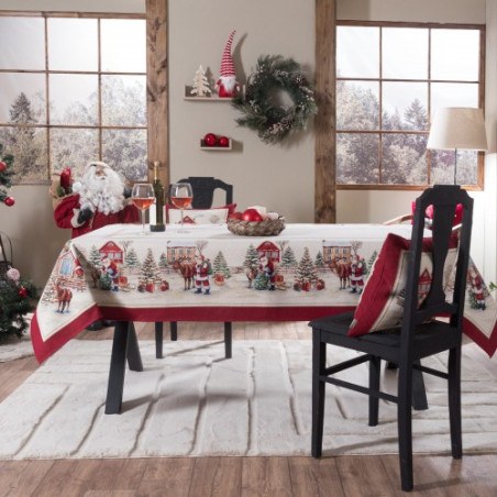 Χριστουγεννιάτικη Τραπεζομάντηλο Teoran Wells - 140x180cm