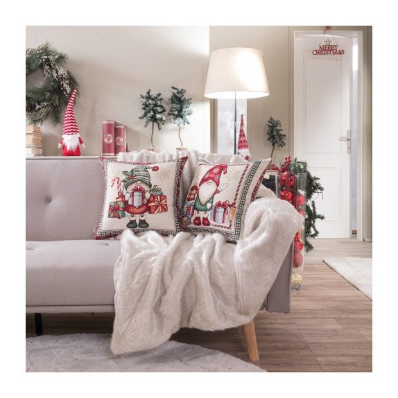 Χριστουγεννιάτικη Μαξιλαροθήκη Teoran Steyr - 45x45cm με...