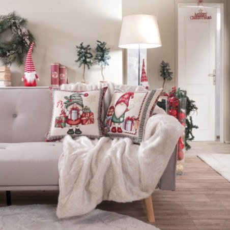 Χριστουγεννιάτικη Μαξιλαροθήκη Teoran Steyr - 45x45cm με γέμιση