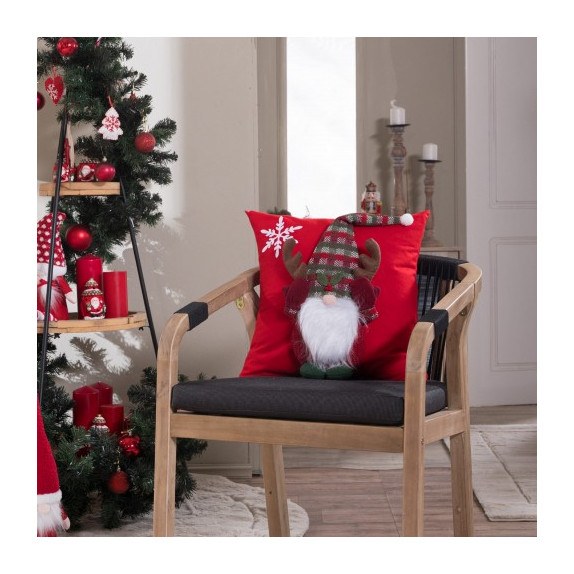 Χριστουγεννιάτικη Μαξιλαροθήκη Teoran Sven 01 - 45x45cm