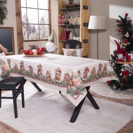 Χριστουγεννιάτικη Τραπεζομάντηλο Teoran Leoben - 140x220cm