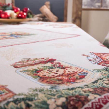 Χριστουγεννιάτικη Τραπεζομάντηλο Teoran Leoben - 140x180cm