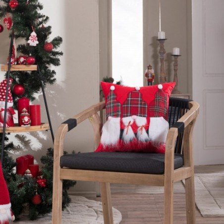 Χριστουγεννιάτικη Μαξιλαροθήκη Teoran Sven 08 - 45x45cm με γέμιση