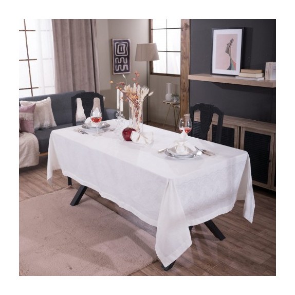 Τραπεζομάντηλο Teoran Rochelle 00 - 155 x 260 cm