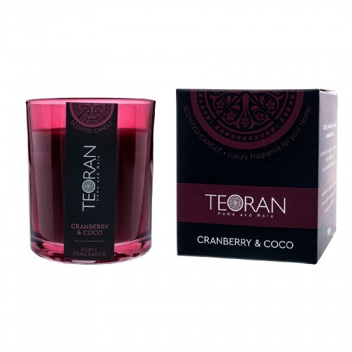 Αρωματικο κερί Teoran Cranberry Coco στρόγγυλο 130γρ - Κυκλικό 130gr
