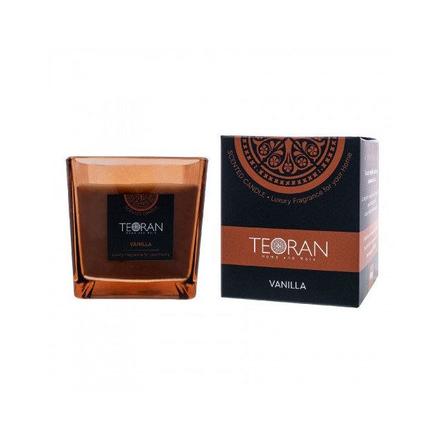 Αρωματικο κερί Teoran Vanilla τετράγωνο 410 γρ...