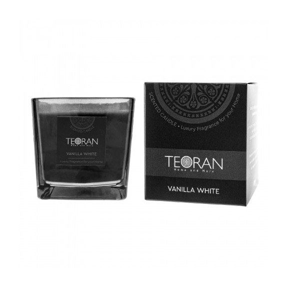 Αρωματικο κερί Teoran Vanilla White τετράγωνο 410 γρ -...