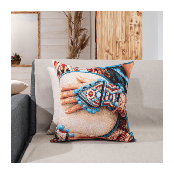 Μαξιλαροθήκη Teoran Ikona 04 - 45x45cm με γέμιση