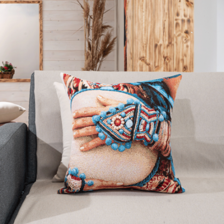 Μαξιλαροθήκη Teoran Ikona 04 - 45x45cm με γέμιση