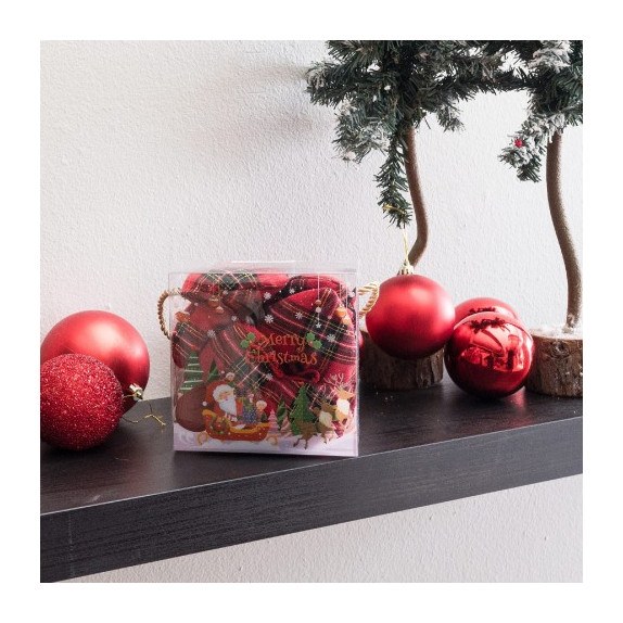 Σετ Χριστουγεννιάτικα Στολίδια 6 Τεμαχίων Teoran Heart...