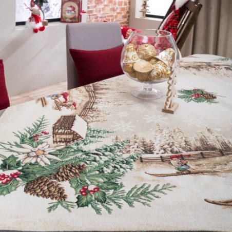Χριστουγεννιάτικη Τραπεζομάντηλο Teoran Suben 140x220