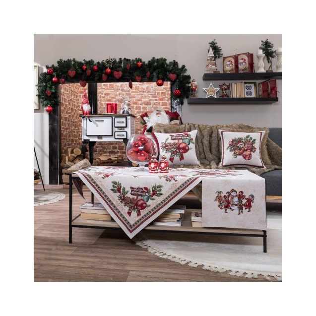 Σετ Χριστουγεννιάτικο Καρέ και Runner Teoran...