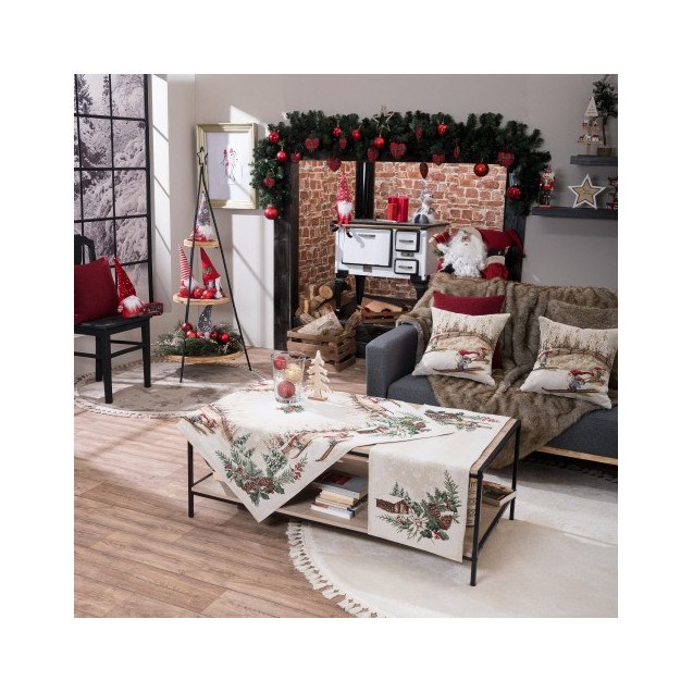 Σετ Χριστουγεννιάτικο Καρέ και Runner Teoran...