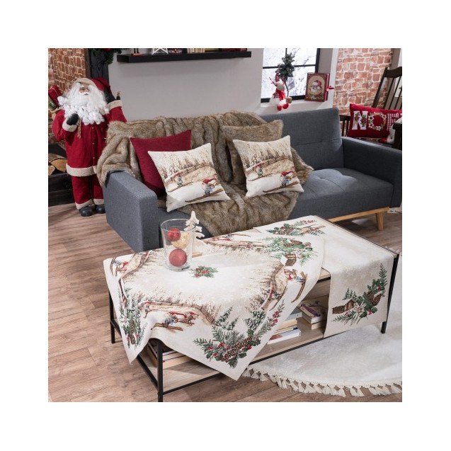 Σετ Χριστουγεννιάτικο Καρέ και Runner Teoran...