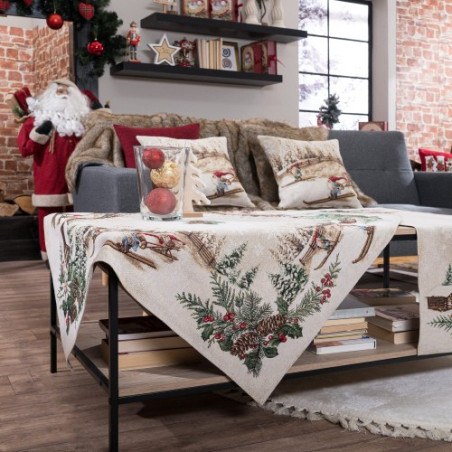 Σετ Χριστουγεννιάτικο Καρέ και Runner Teoran Suben 100x100 & 40x100