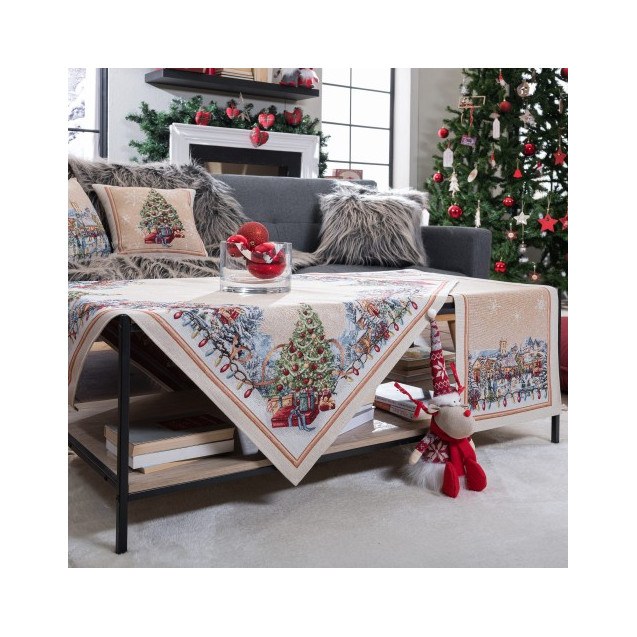 Σετ Χριστουγεννιάτικο Καρέ και Runner Teoran...