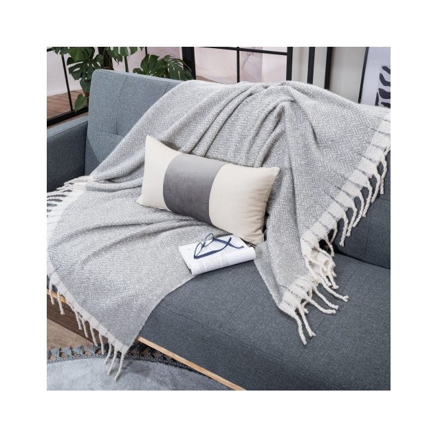 Ριχτάρι-Κουβέρτα Καναπέ Teoran Mohair 11 130x150