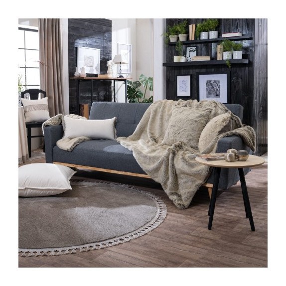 Ριχτάρι Πολυθρόνας Γούνινο Teoran Pelt 31 130x160