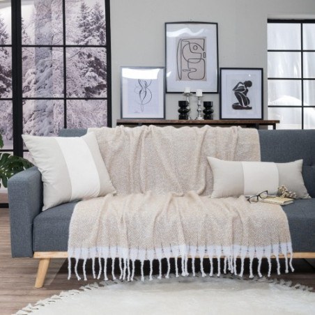 Ριχτάρι-Κουβέρτα Καναπέ Teoran Mohair 01 130x150