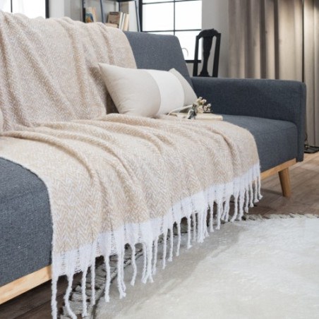 Ριχτάρι-Κουβέρτα Καναπέ Teoran Mohair 01 130x150