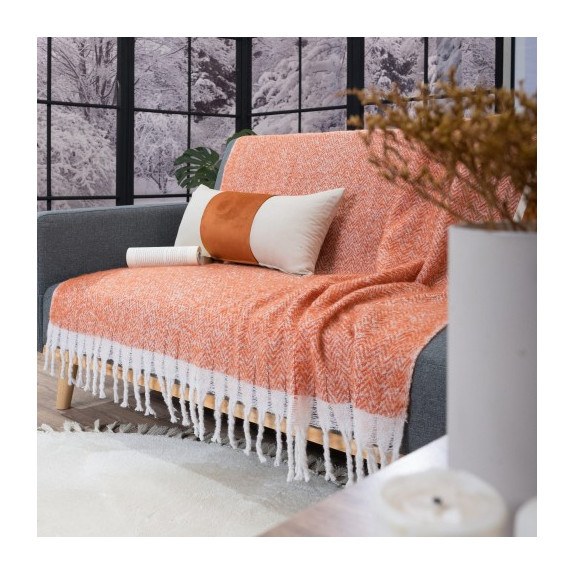 Ριχτάρι-Κουβέρτα Καναπέ Teoran Mohair 05 130x150