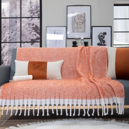 Ριχτάρι-Κουβέρτα Καναπέ Teoran Mohair 05 130x150