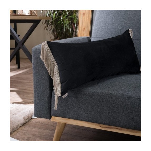 Μαξιλάρι Διακόσμησης Βελουτέ Teoran Velvet 06 με Κρόσι 30x60