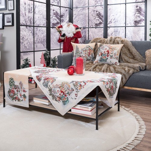 Σετ Χριστουγεννιάτικο Καρέ και Runner Teoran Strassen 100x100 & 40x100