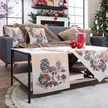 Σετ Χριστουγεννιάτικο Καρέ και Runner Teoran Strassen 100x100 & 40x100