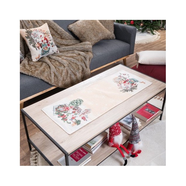 Σετ Χριστουγεννιάτικο Καρέ και Runner Teoran...